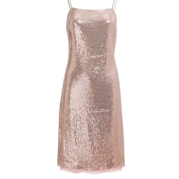 JASON WU GREY Sequin Slip Dress In Rose Quart 10 - Picture 5 of 14